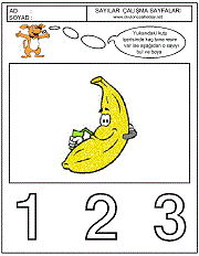 okul öncesi sayılar çalışma sayfaları